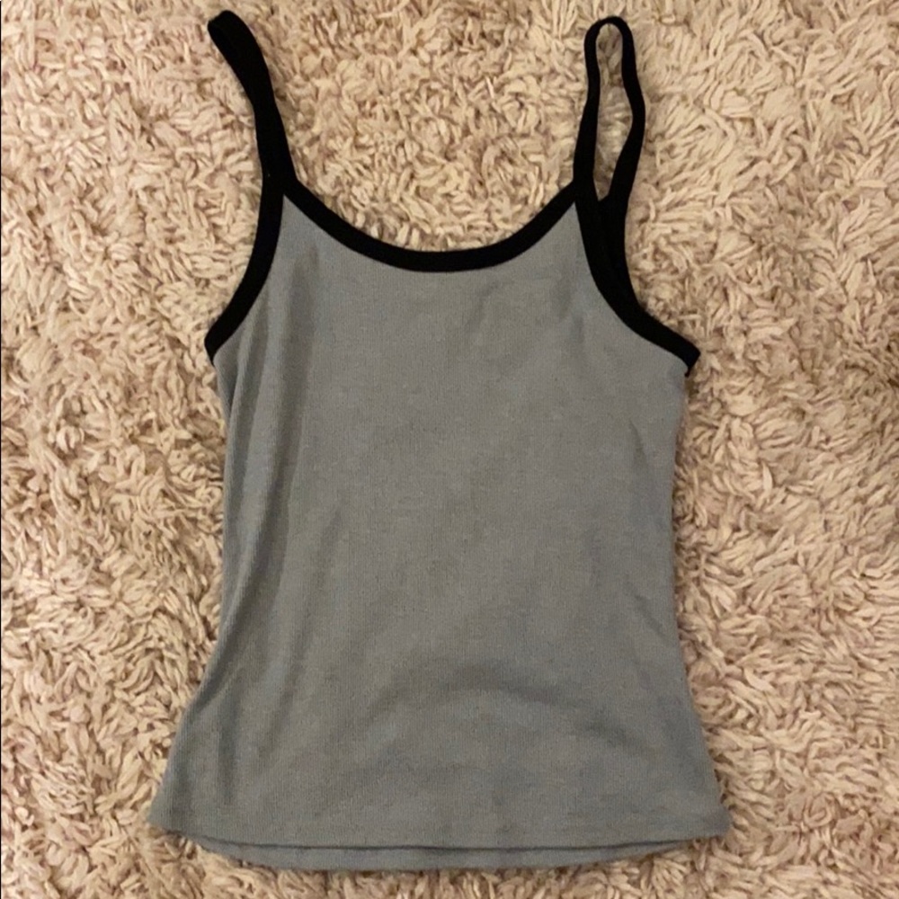 Grey and black tank top